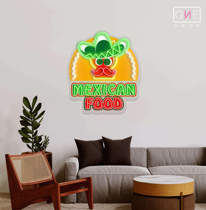Enseigne lumineuse LED néon Œuvre d'art cuisine mexicaine