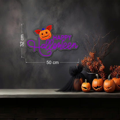 Enseigne néon LED Joyeux Halloween