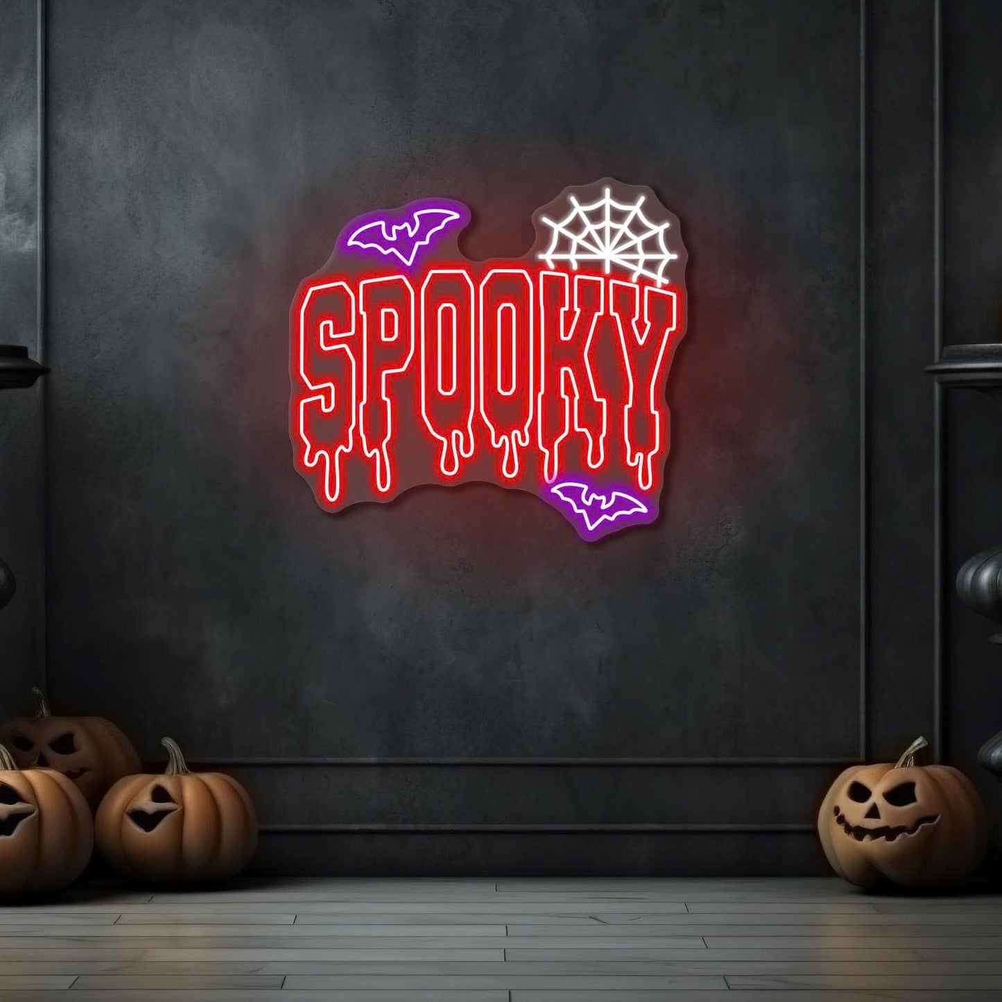 Enseigne néon LED Halloween effrayante