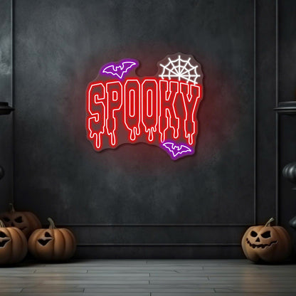 Enseigne néon LED Halloween effrayante